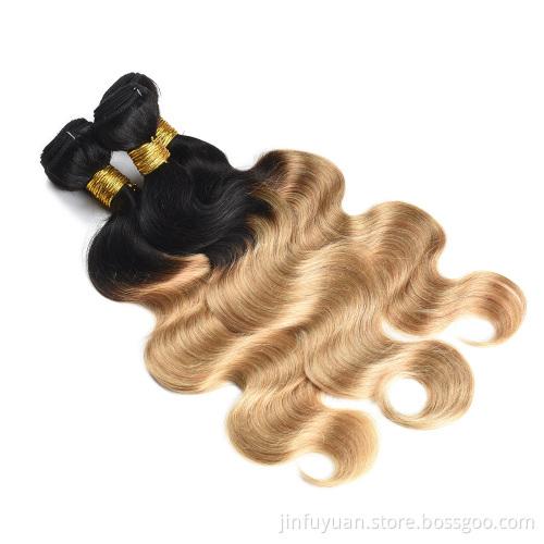 Raw ombre Hair,Virgin Human Hair Body wave Hair,1b/27 # Hair Weave